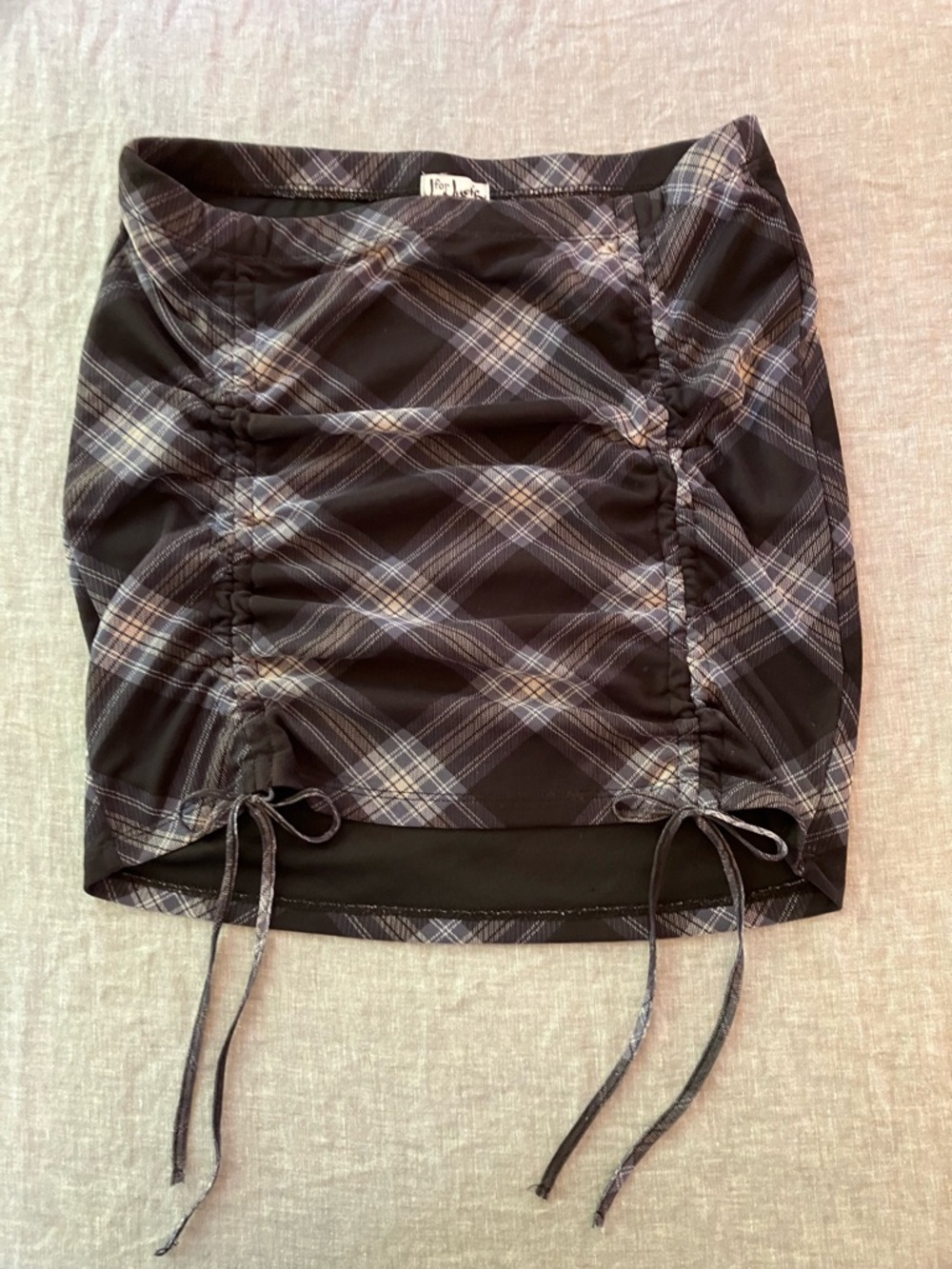 Y2K J for Justify Mini Skirt in Black Mesh, size Large